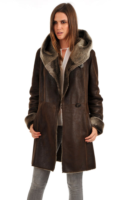 A &quot;WD9013 ESP&quot; Marron La Canadienne 3/4 Femme opened photo