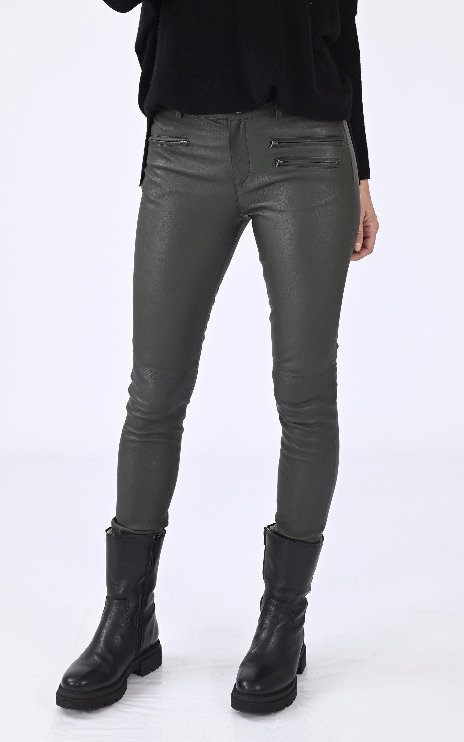 A &quot;DINA 100888&quot; Kaki Rose Garden Pantalon Femme closed photo 1