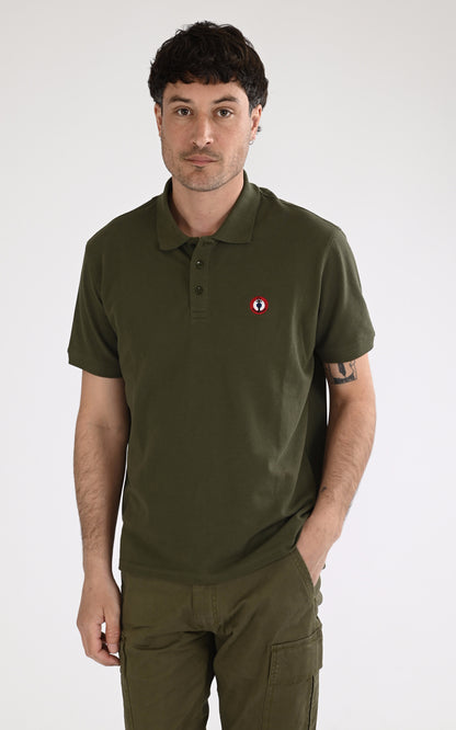A &quot;GLOBAL 103942&quot; Kaki Marine Nationale Polo Homme opened photo