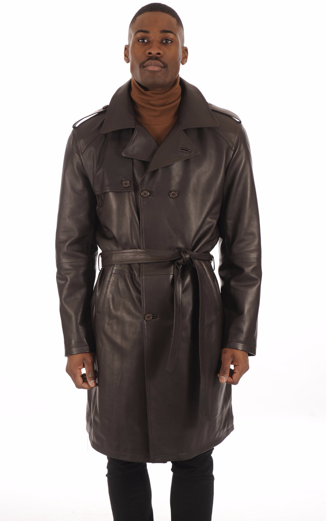 A &quot;GEORGE BIS&quot; Marron La Canadienne Manteau Homme opened photo