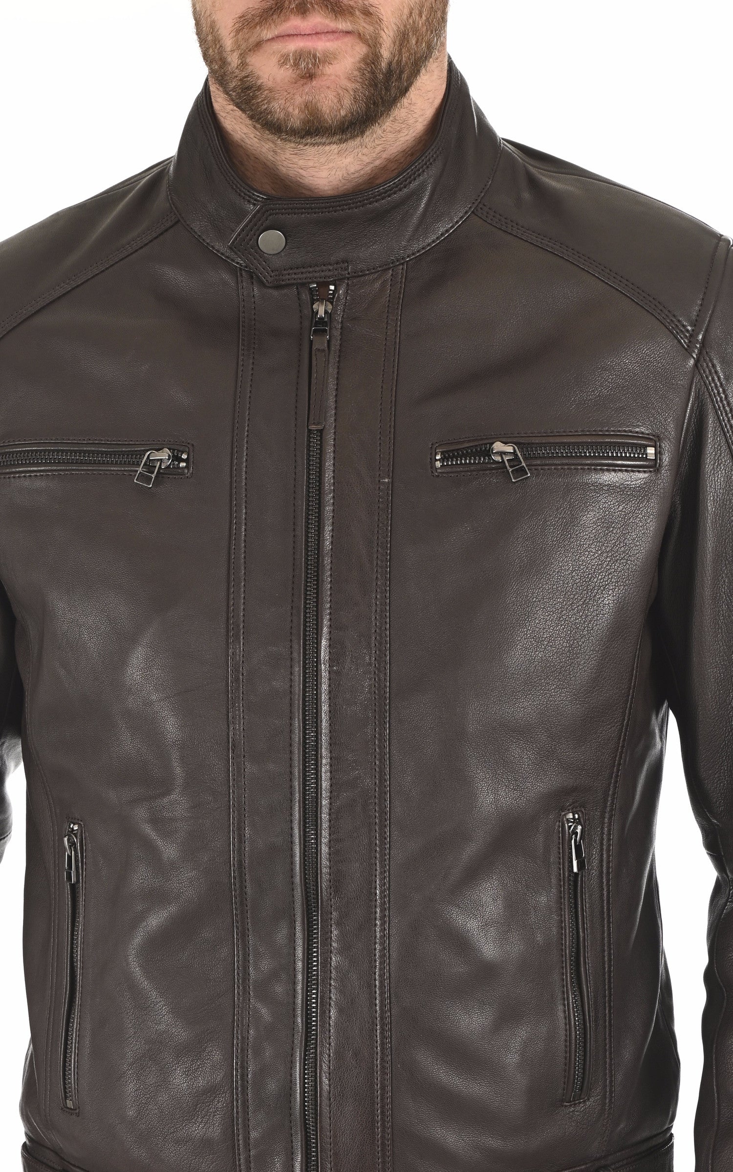 A &quot;ERIKO HOOD&quot; Marron Serge Pariente Blouson Homme details photo