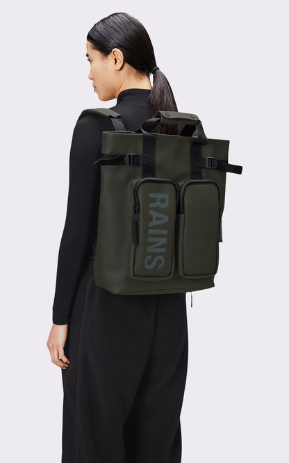 A &quot;14240 TEXEL TOTE&quot; Vert Rains Sac Mixte closed photo