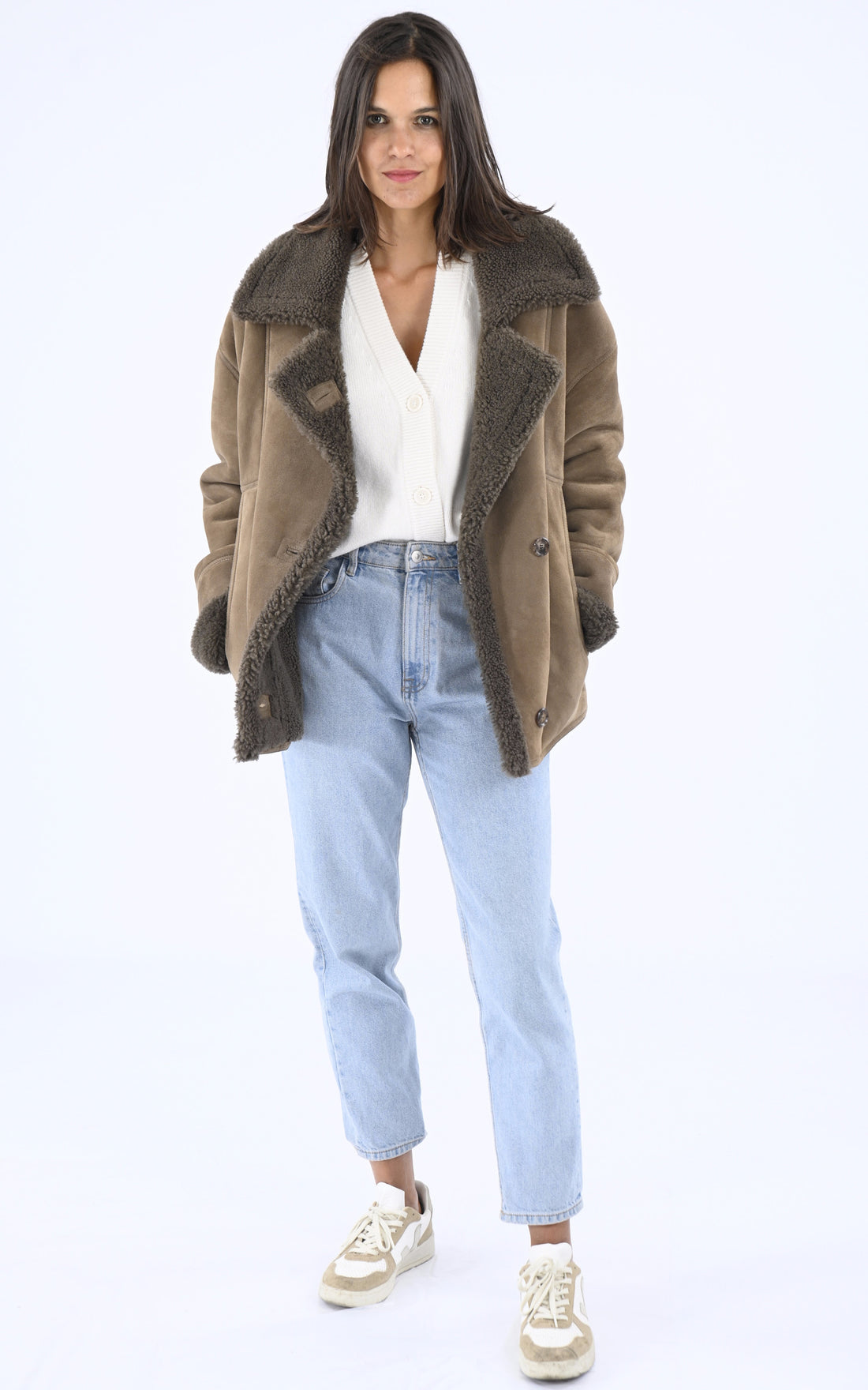 A &quot;CORALIE&quot; Kaki La Canadienne Veste Femme closed photo