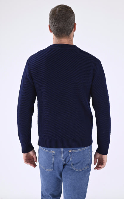A &quot;COLUMBIA K052MAI22&quot; Bleu Foncé Maison Standards Pull Homme back photo