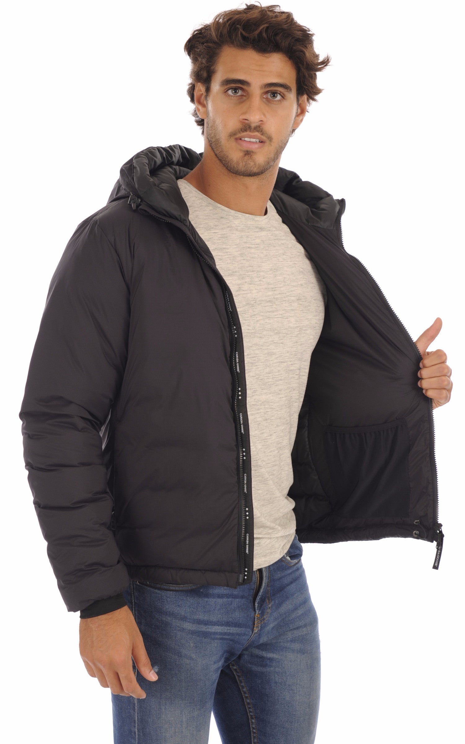 A &quot;LODGE HOODY 5078M&quot; Noir Canada Goose Bl Doudoune Homme interior photo