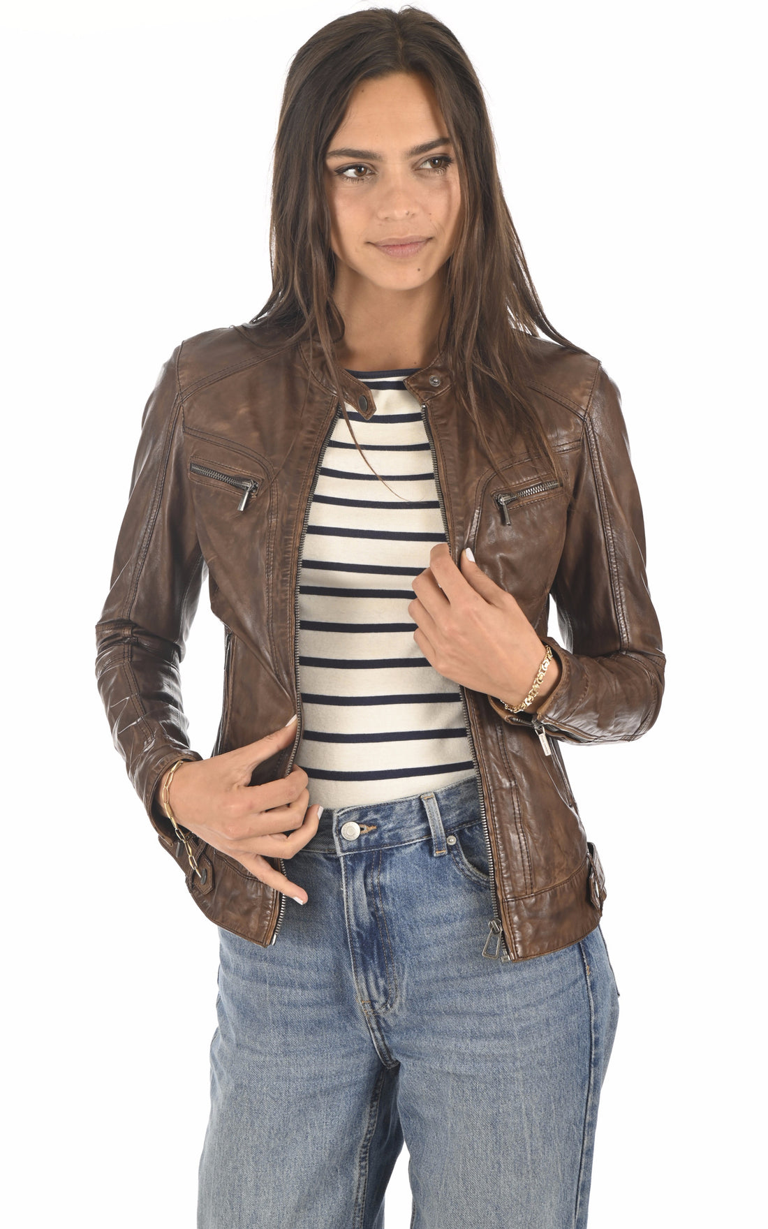 A &quot;SILENE 100104&quot; Bison Rose Garden Blouson Femme opened photo