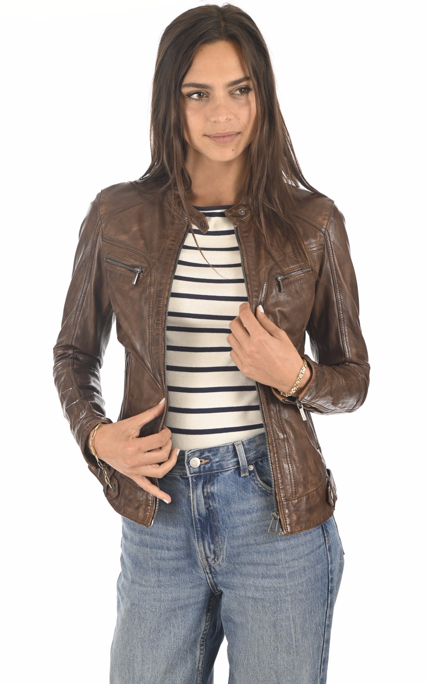 A &quot;SILENE 100104&quot; Bison Rose Garden Blouson Femme opened photo 1