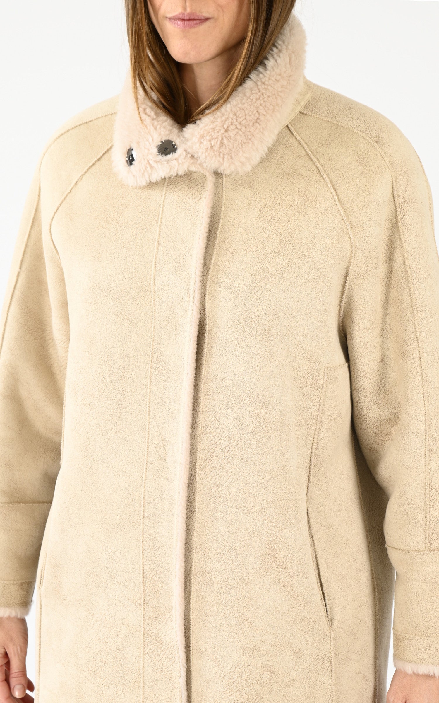 Oakwood Thalia reversible wool jacket in beige - La Canadienne