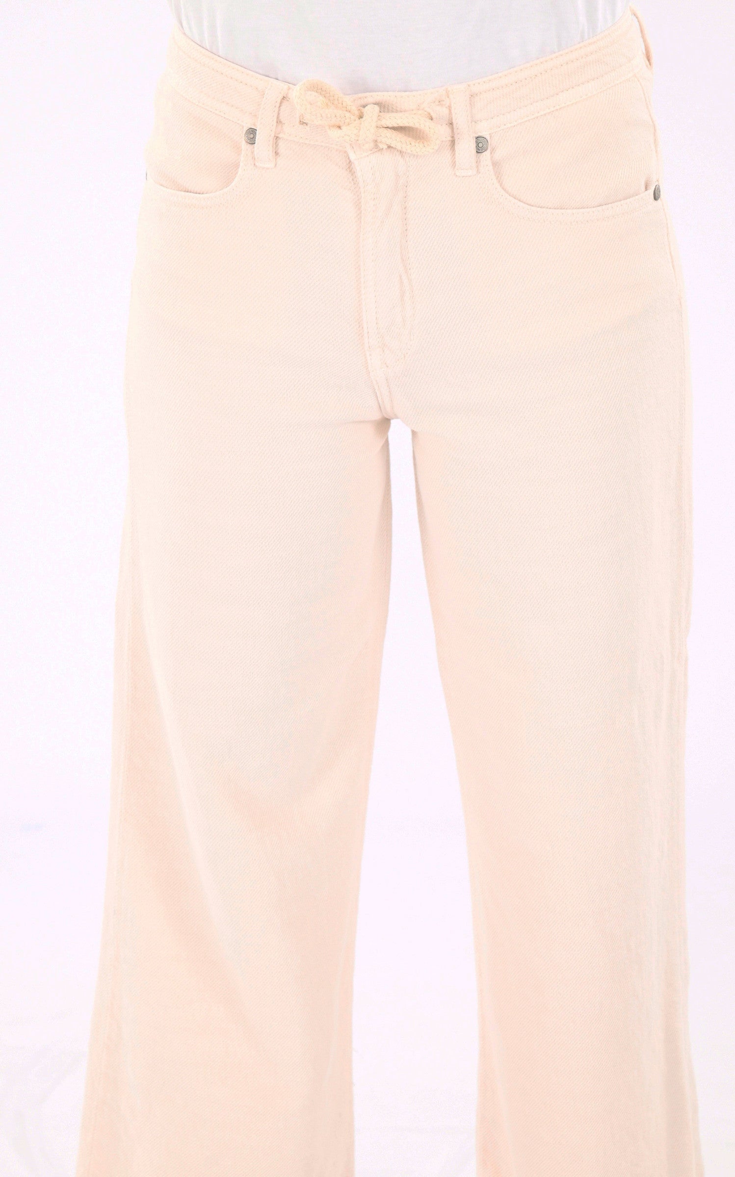 A &quot;AUGUSTE&quot; Beige Denim Studio Pantalon Femme details photo