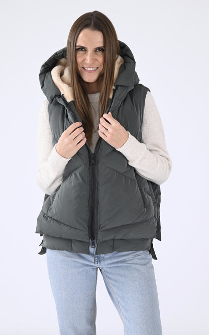 A &quot;DEW&quot; Kaki Blonde n°8 Gilet Femme opened photo