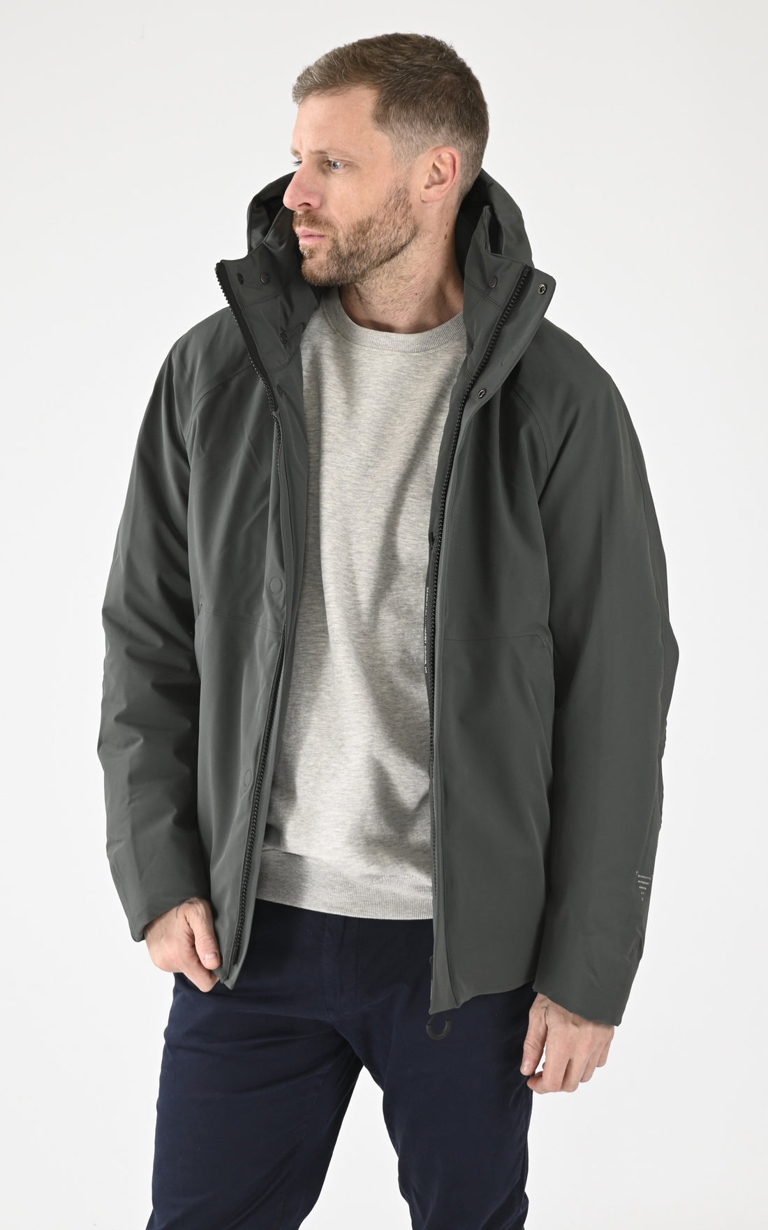 A &quot;WERYK QM482&quot; Vert Krakatau 3/4 Parka Homme opened photo
