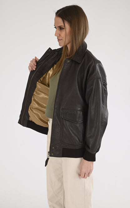 A &quot;LCW DAISY&quot; Marron Schott Pilote Femme interior photo