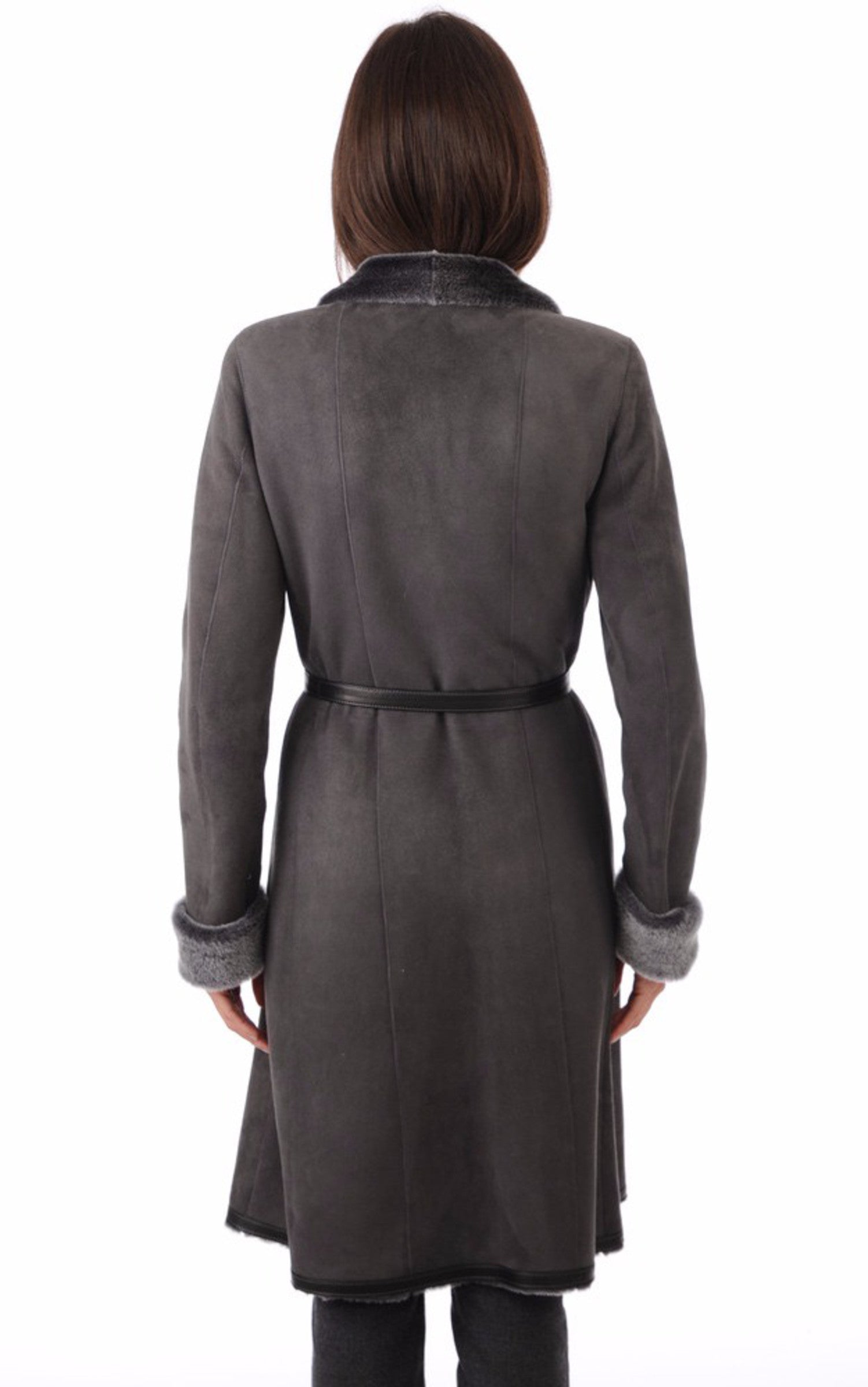 A &quot;WD1009&quot; Gris La Canadienne 7/8 Femme back photo