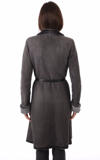 A &quot;WD1009&quot; Gris La Canadienne 7/8 Femme back photo