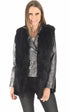A "GILET 70" Noir La Canadienne Veste Femme opened photo