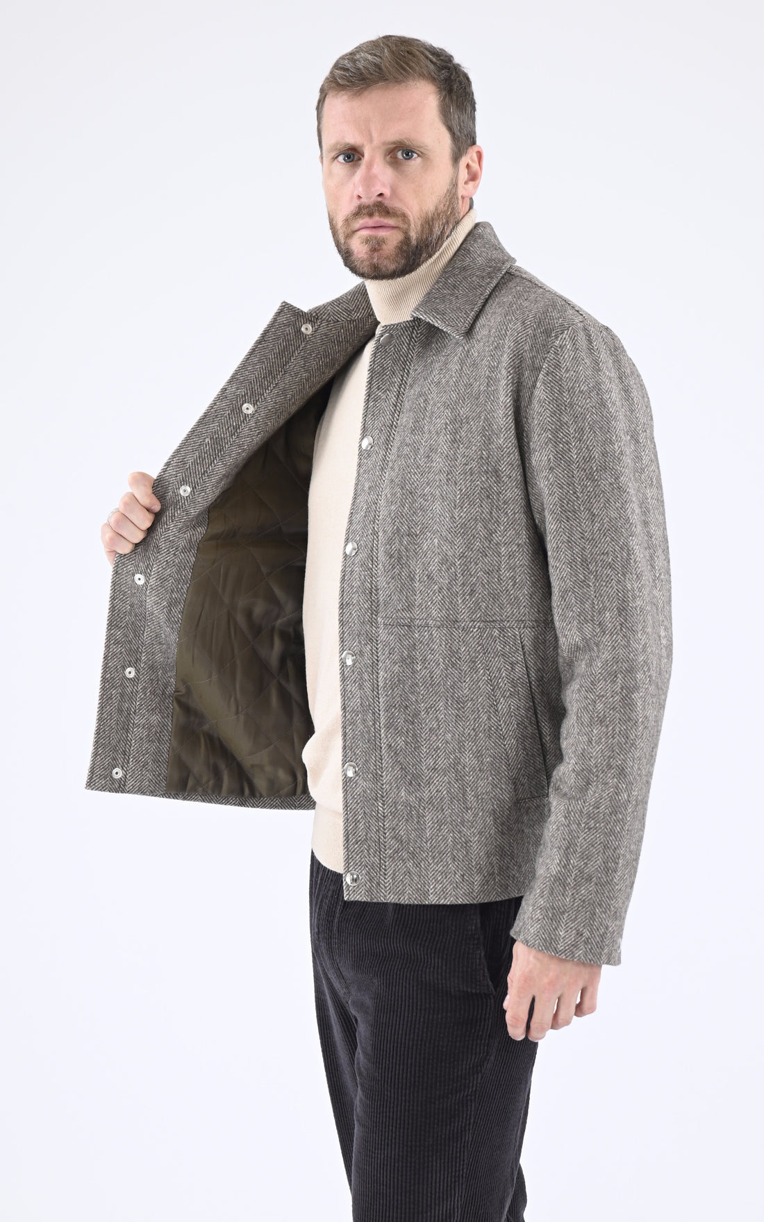 A &quot;PAUL V037TI118&quot; Marron Maison Standards Blouson Homme opened photo