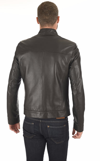 A &quot;MILOS&quot; Marron La Canadienne Blouson Homme back photo