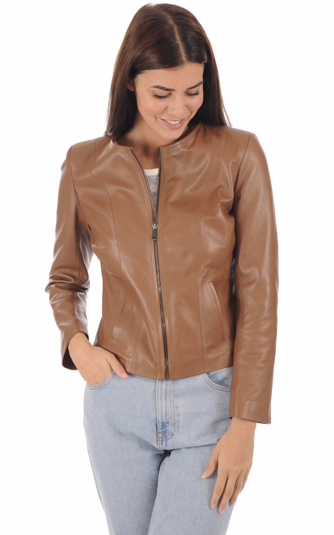 A &quot;SEPHORA FF&quot; Camel La Canadienne Blouson Femme opened photo