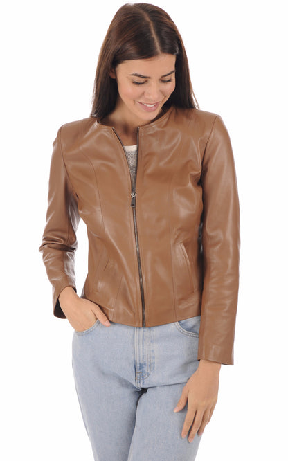 A &quot;SEPHORA FF&quot; Camel La Canadienne Blouson Femme closed photo