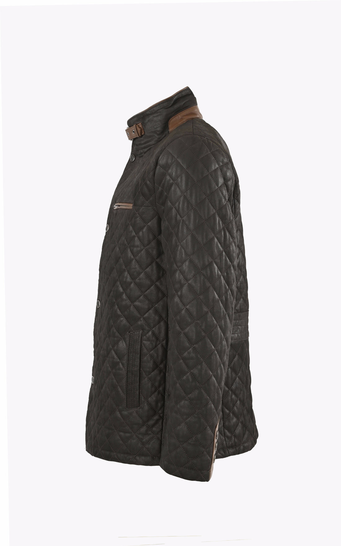 A &quot;E09&quot; Marron Foncé La Canadienne Veste Homme opened photo