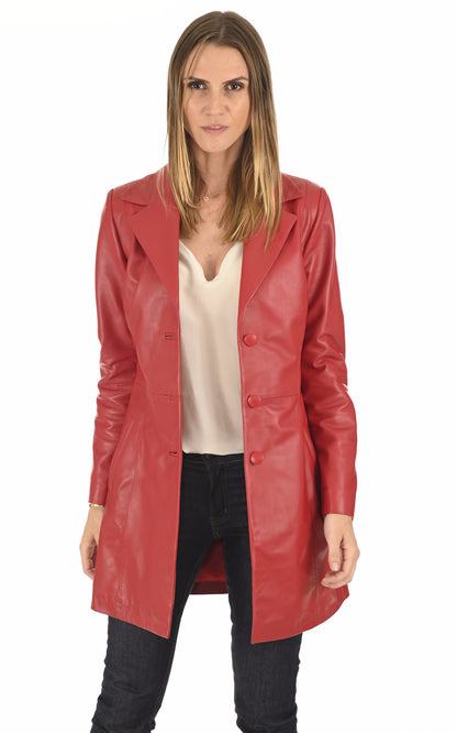 A &quot;ADRIANA&quot; Rouge La Canadienne Veste Femme opened photo