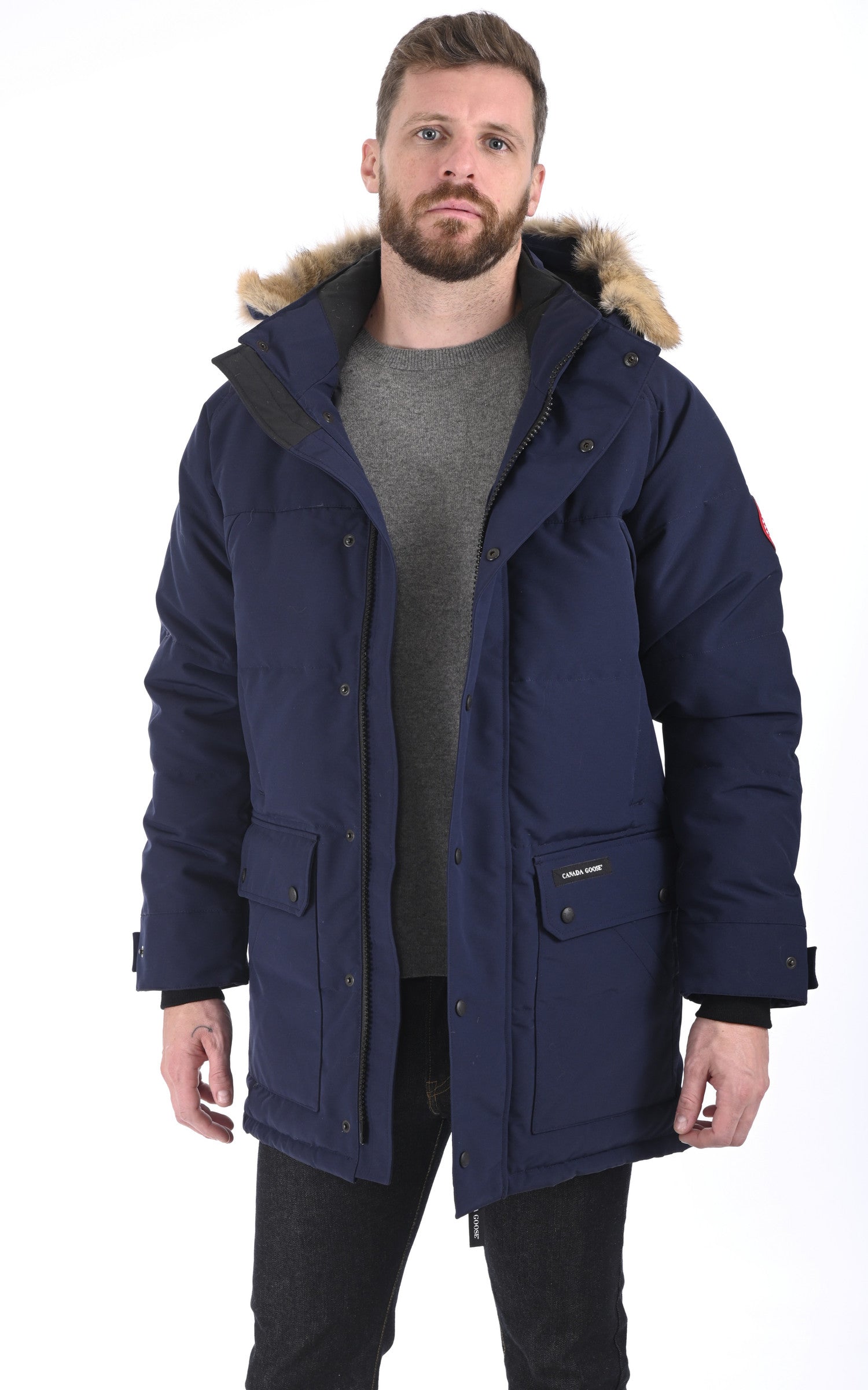 A &quot;EMORY 2580M&quot; Atlantic Navy Canada Goose 3/4 Doudoune Homme opened photo 1