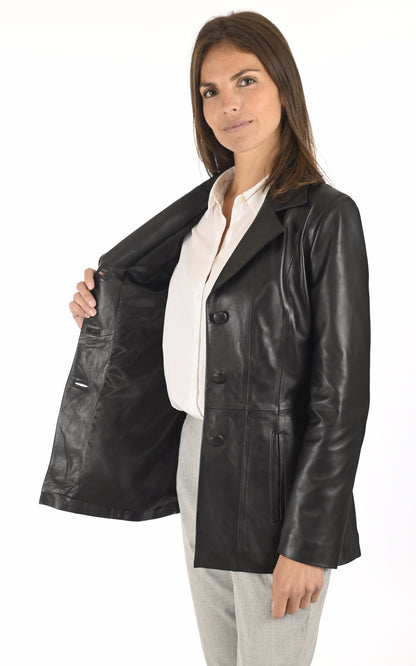 A &quot;ANITA&quot; Noir La Canadienne Veste Femme interior photo