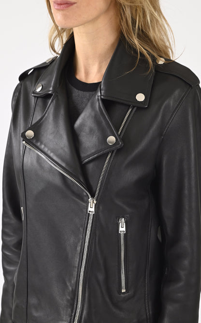 A &quot;SATURNE FF&quot; Noir La Canadienne Blouson Femme details photo