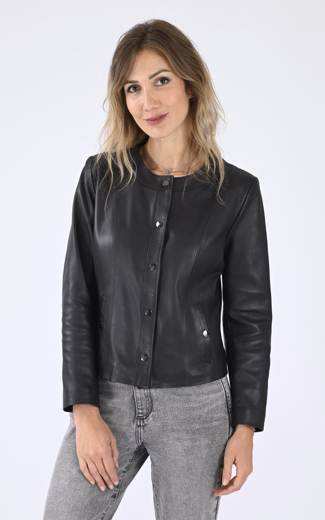 A &quot;LISE FF&quot; Noir La Canadienne Blouson Femme closed photo