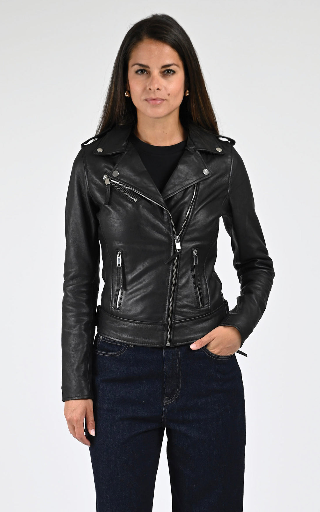 Blouson en cuir d&