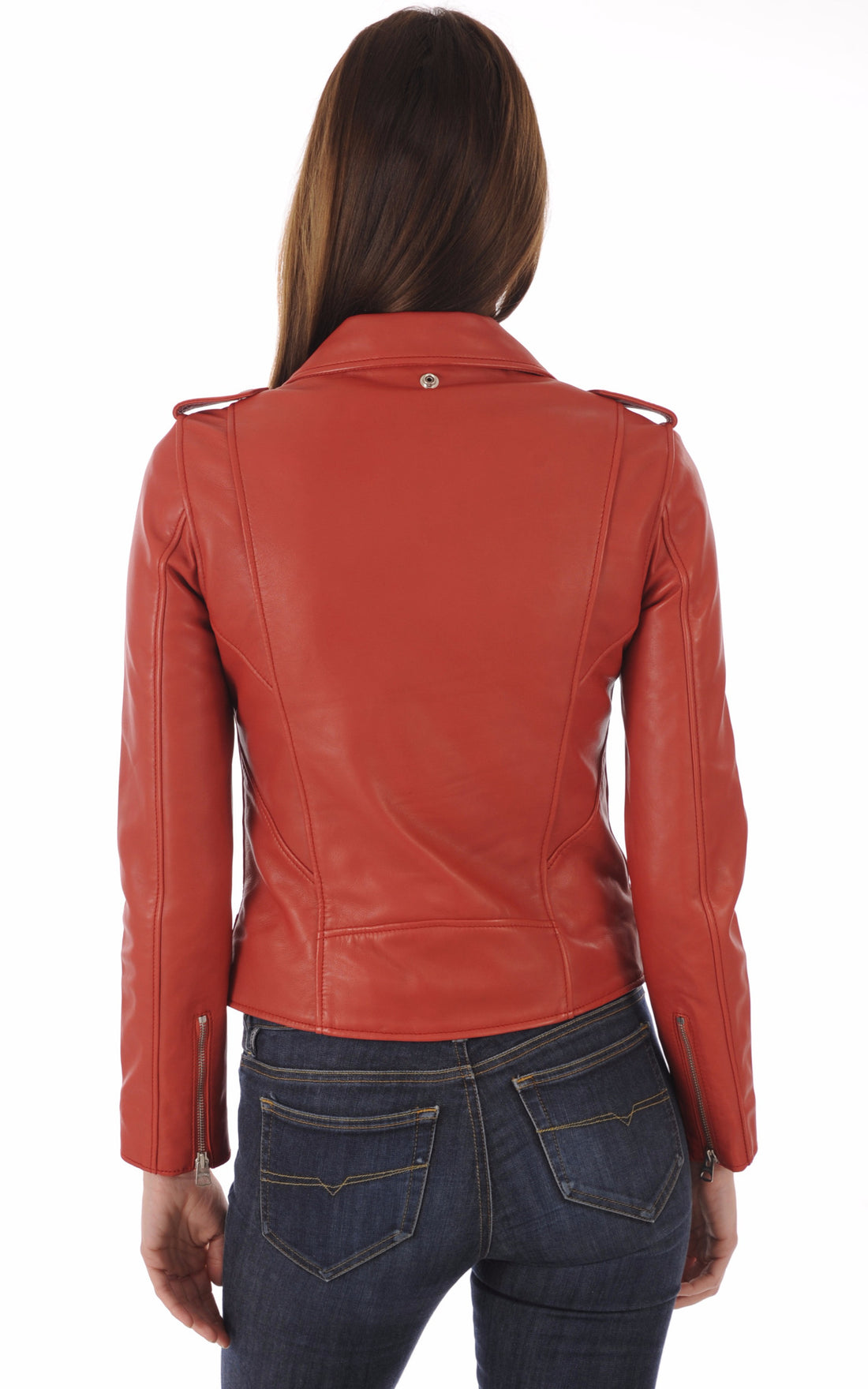 A &quot;LCW1601D&quot; Rouge Schott Blouson Femme opened photo
