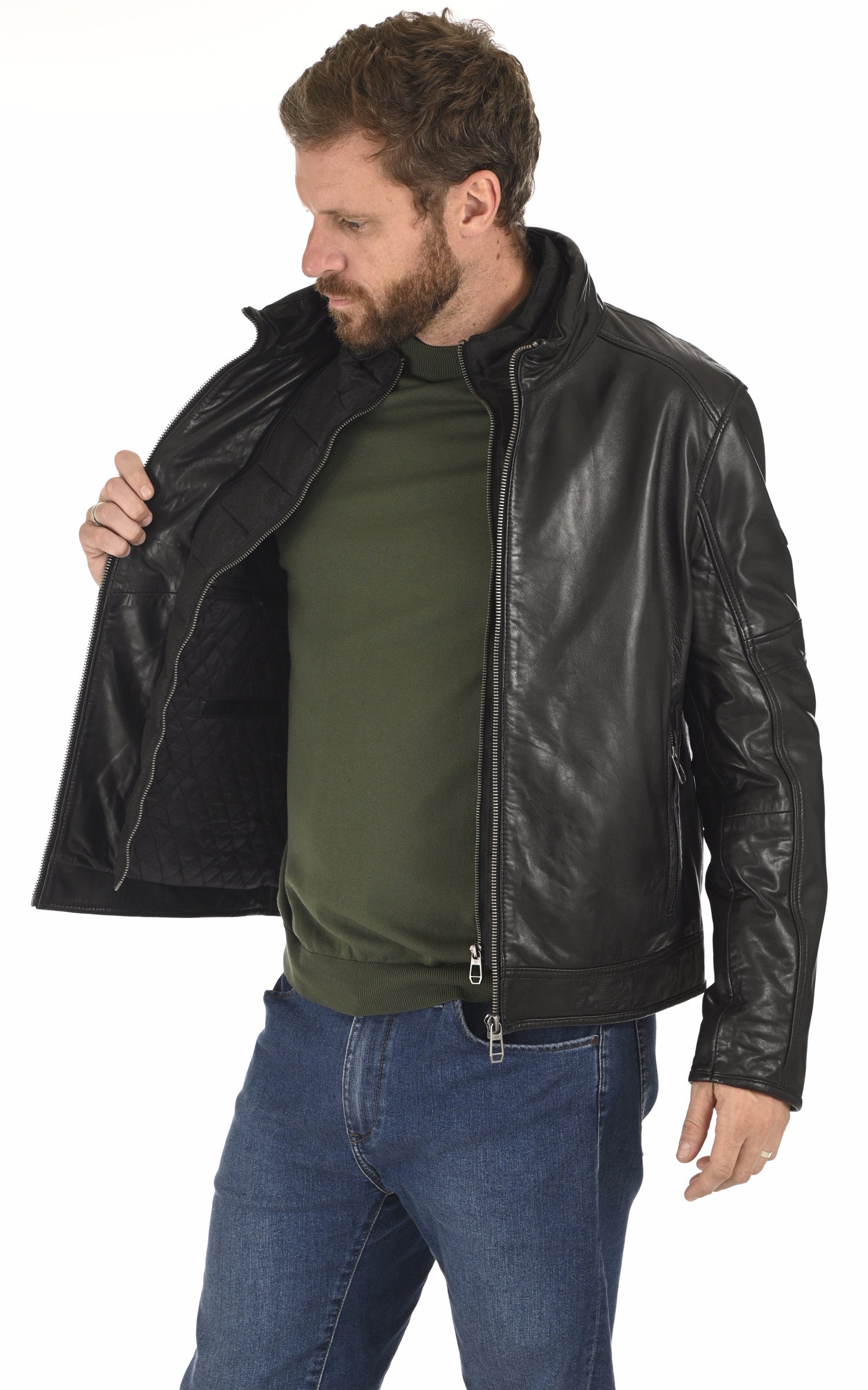 A &quot;BENDER&quot; Noir Milestone Blouson Homme interior photo