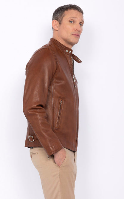 A &quot;LC949WX&quot; Cognac Schott Blouson Homme interior photo