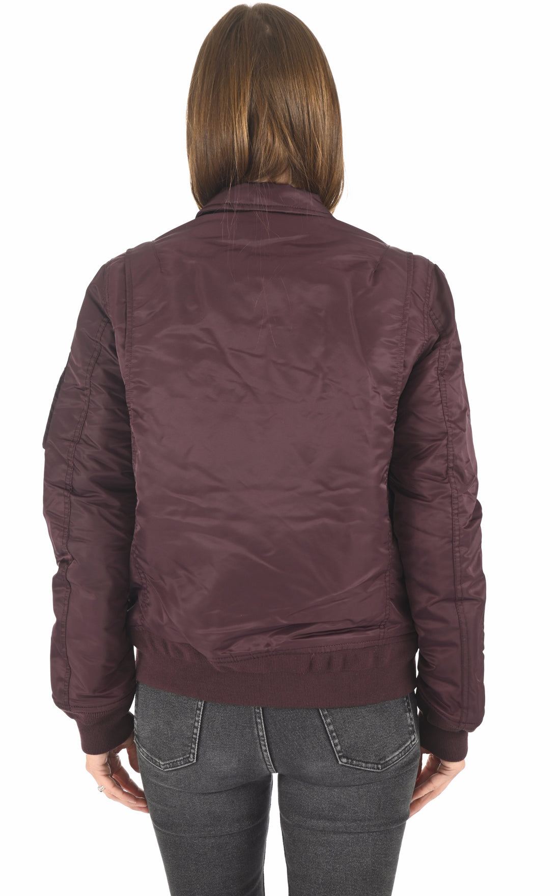A &quot;210100 RS&quot; Bordeaux Schott Bomber Mixte opened photo