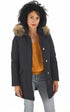 A "LUXURY ARTIC WWOU0652" Bleu Marine Woolrich 3/4 Parka Femme opened photo