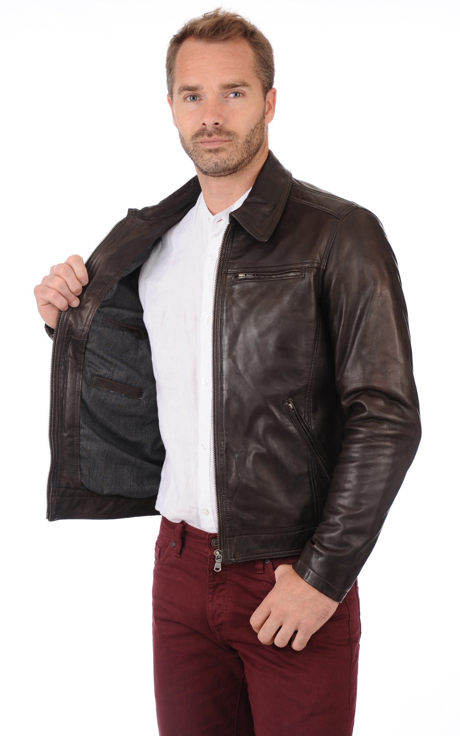 A &quot;MAJOR 100144&quot; Marron Daytona 73 Blouson Homme interior photo 3