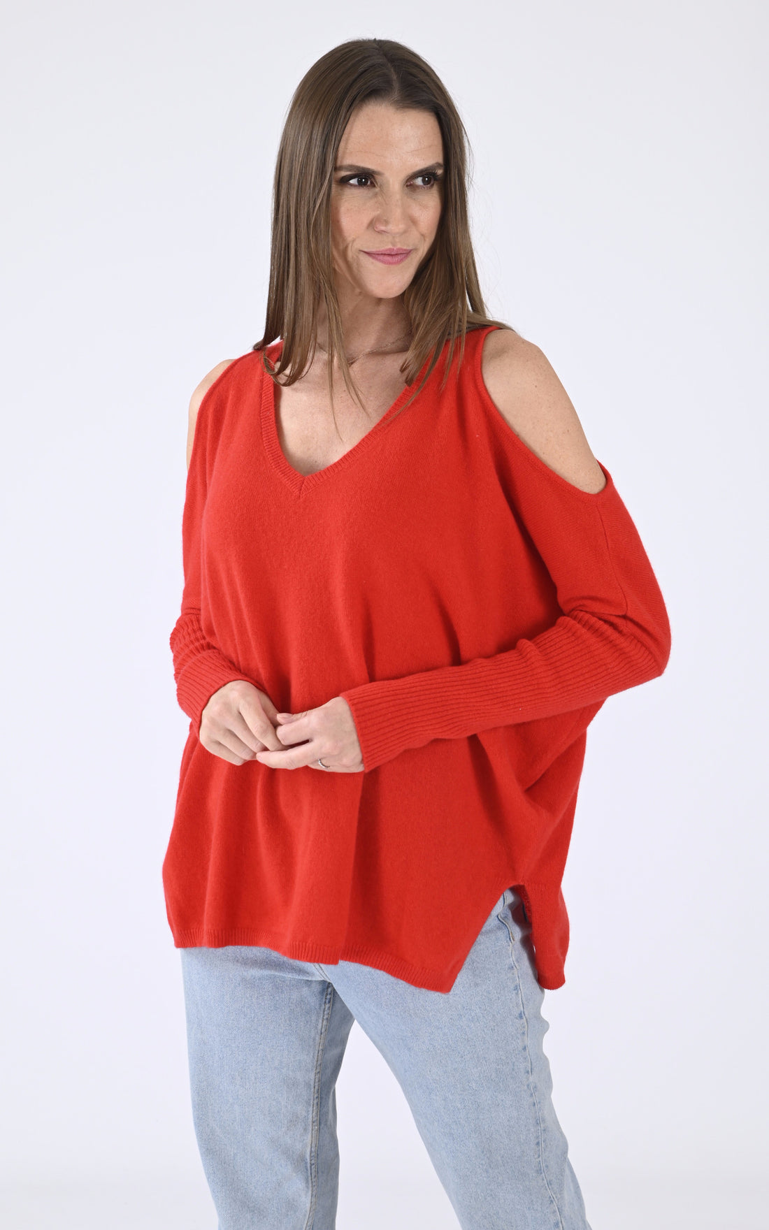 A &quot;TONIA 4404010&quot; Rouge Notshy pull_poncho Femme opened photo