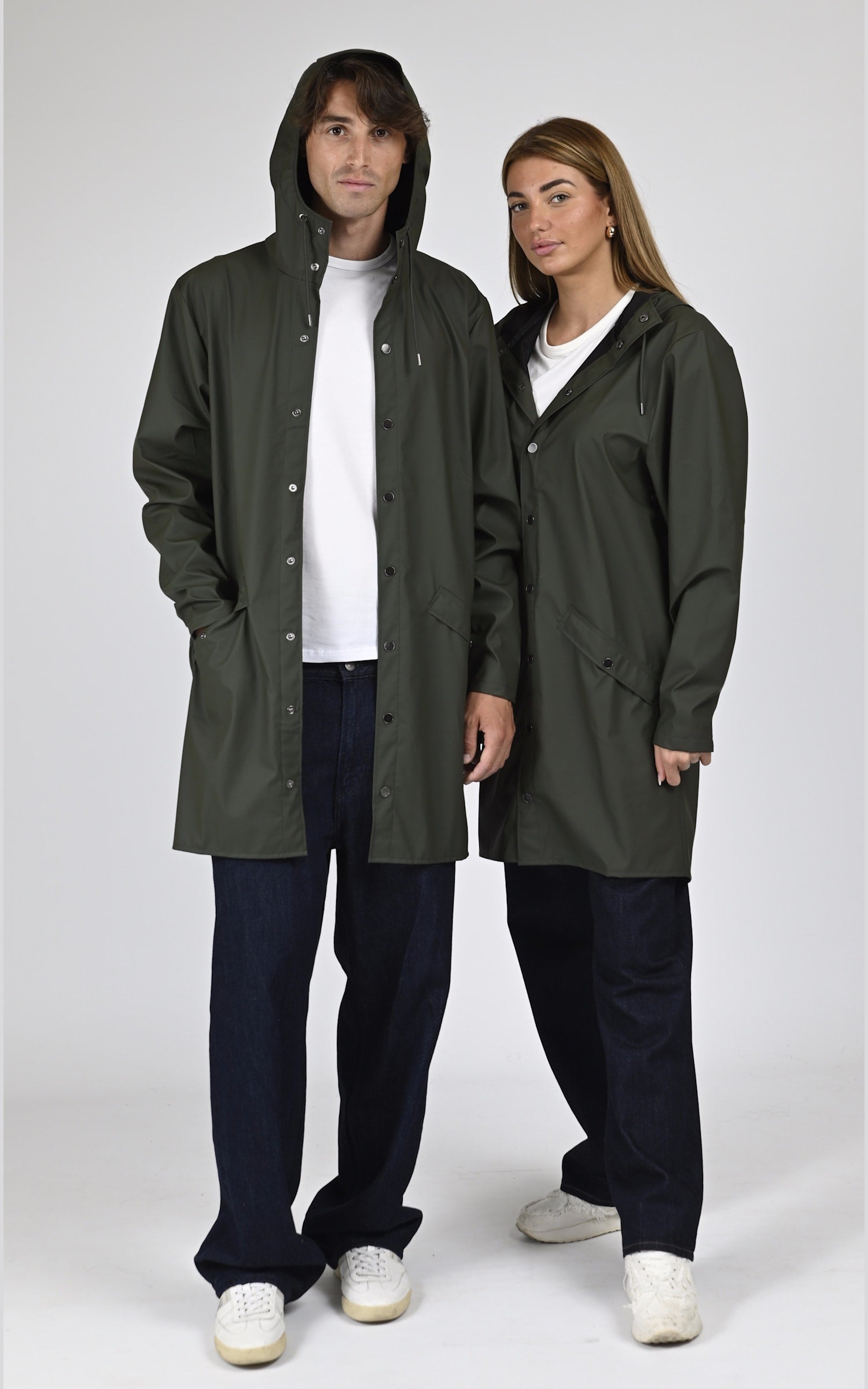 3/4 Textile Mixte Rains, modèle 12020 jacket de couleur kaki