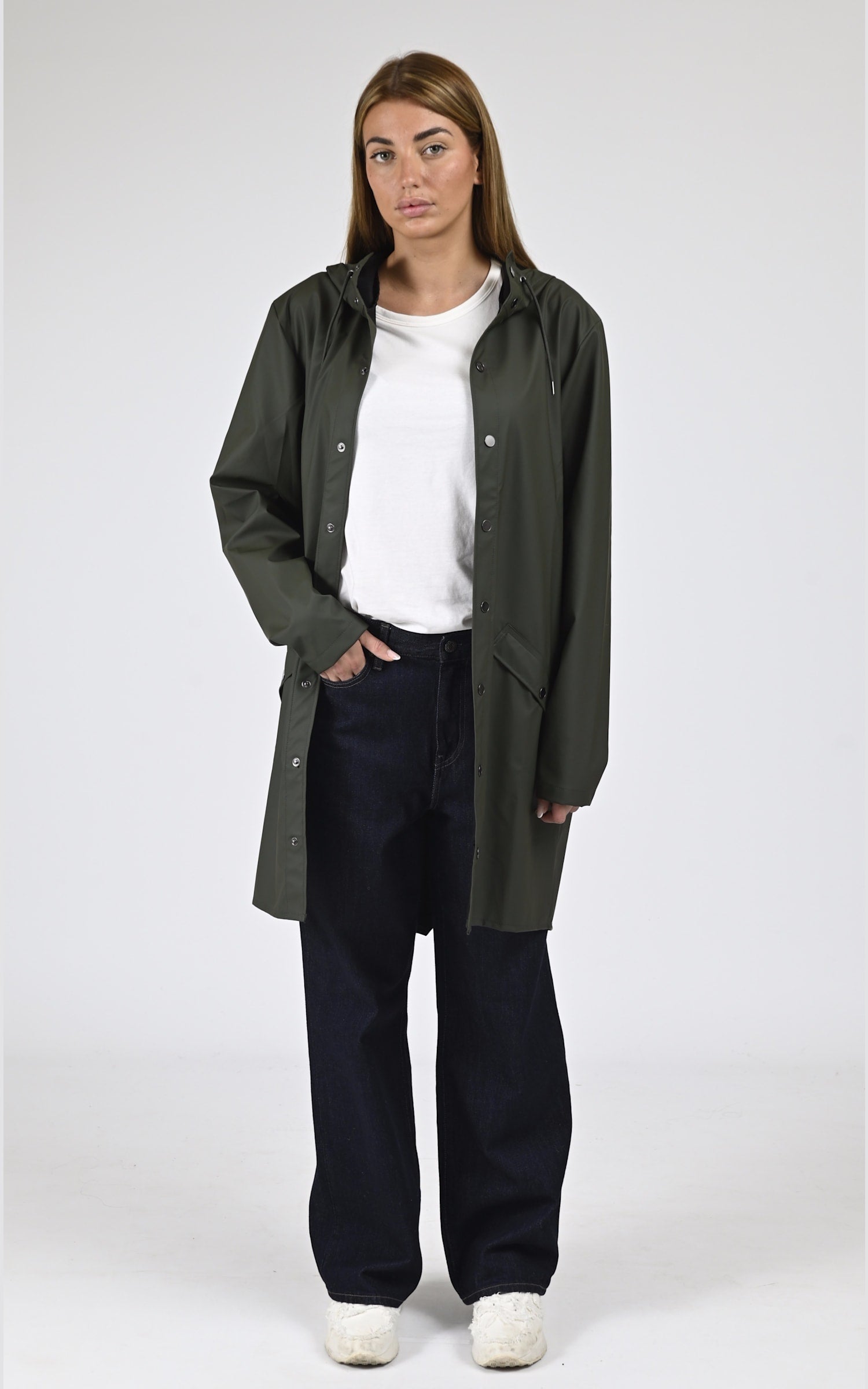 3/4 Textile Mixte Rains, modèle 12020 jacket de couleur kaki 2