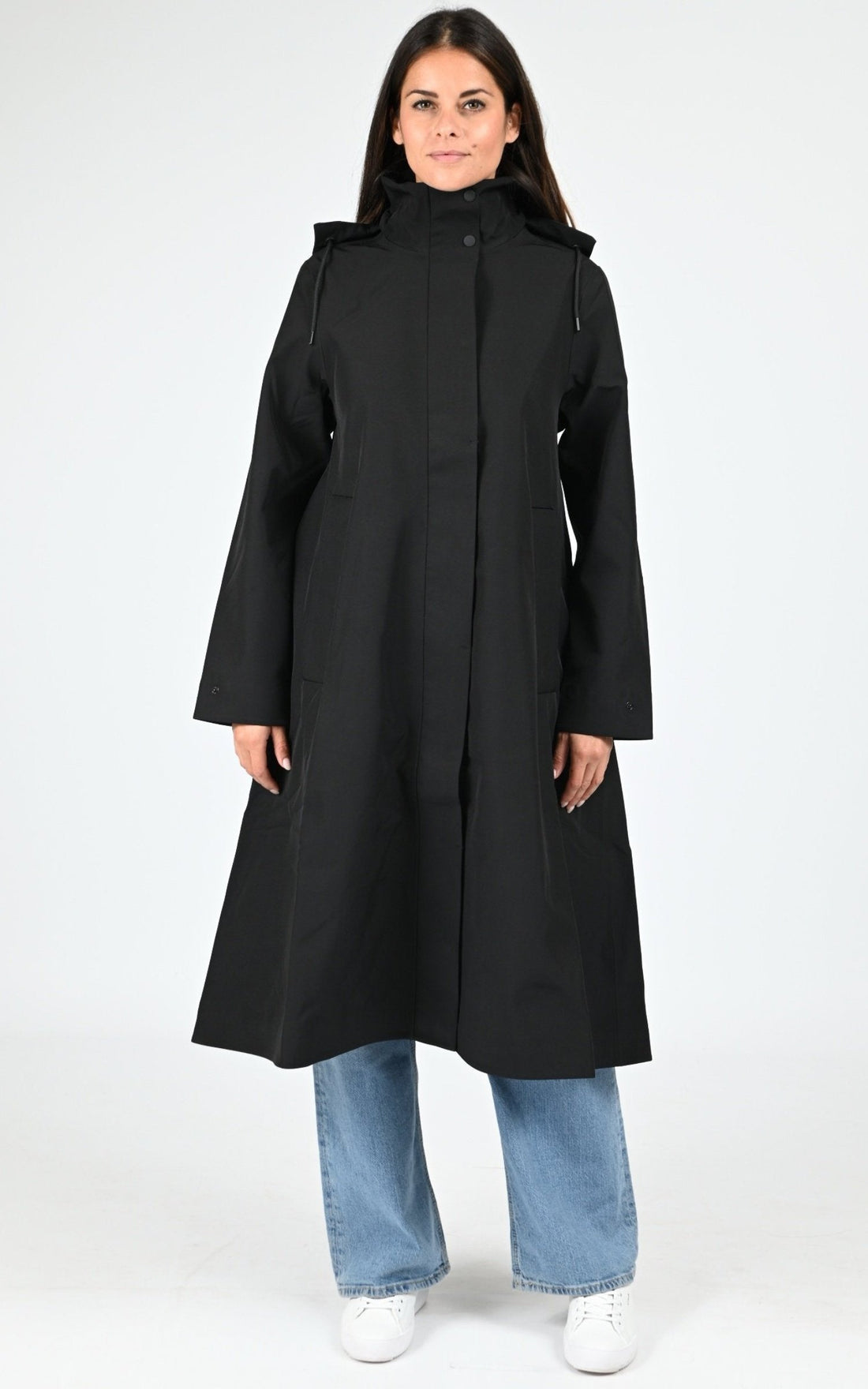 Blouson Textile Mixte Rains, modèle 12500 suva a-line w3t2 de couleur black 01