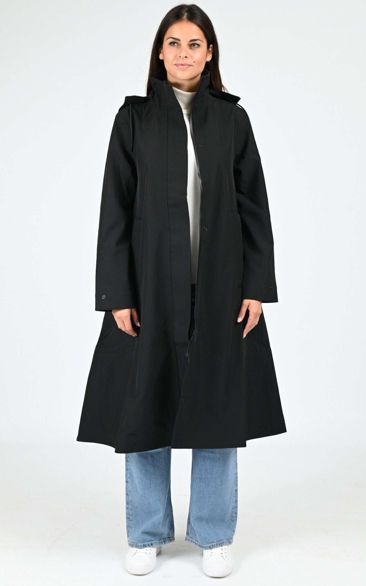 Blouson Textile Mixte Rains, modèle 12500 suva a-line w3t2 de couleur black 01 2