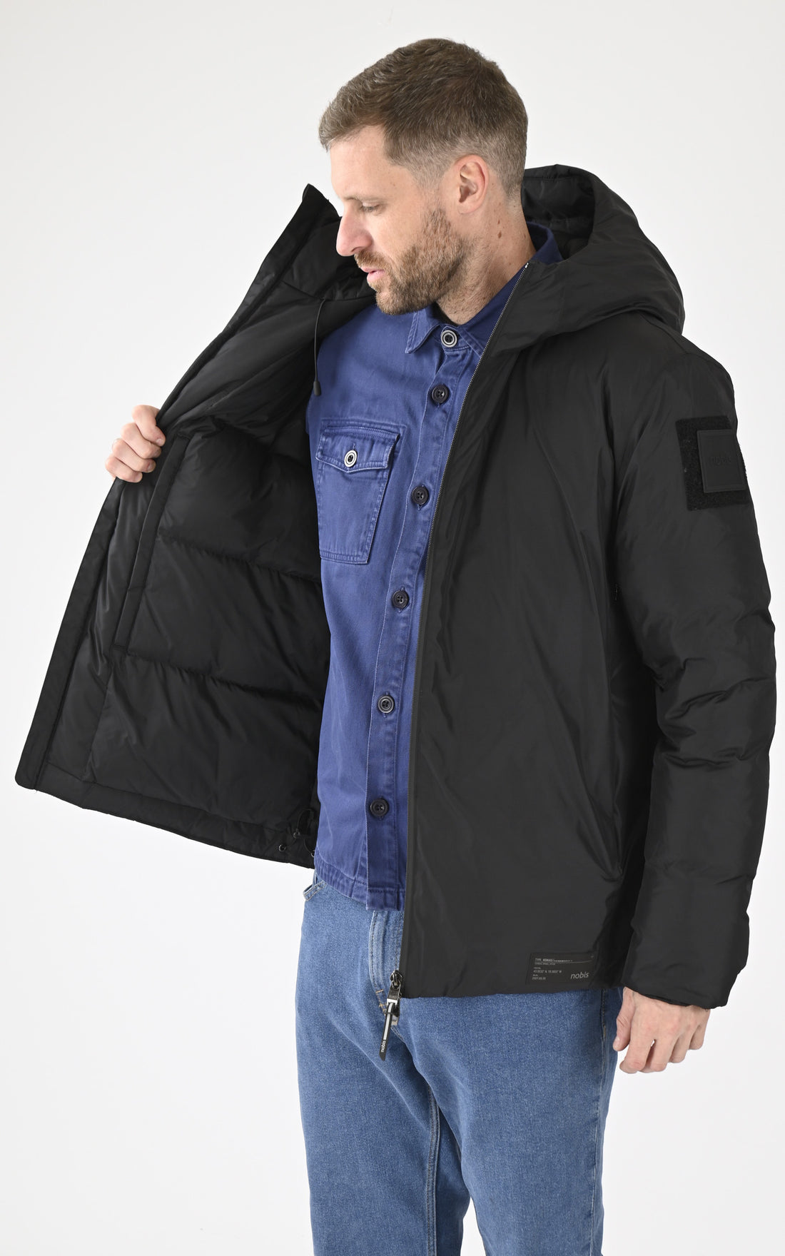A &quot;MILO&quot; Noir Nobis Parka Homme opened photo