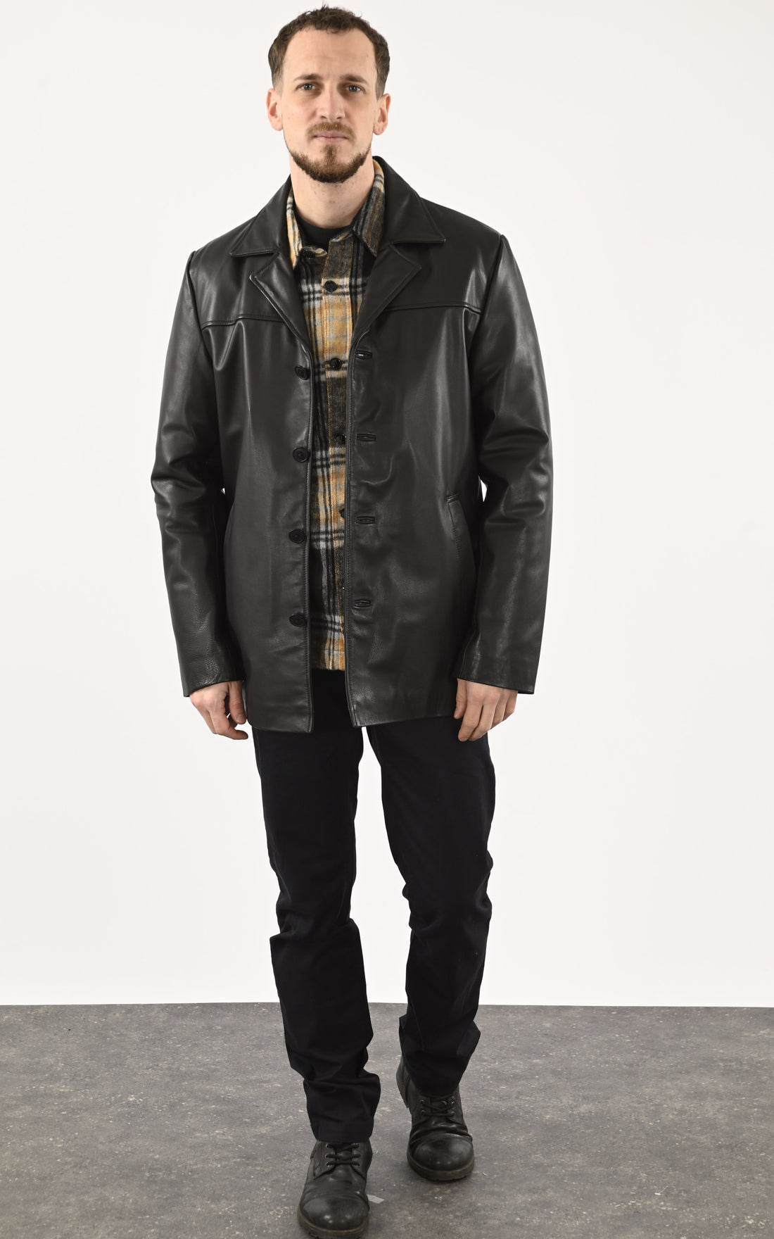 A &quot;LC MAINE 2&quot; Noir Schott Veste Homme closed photo