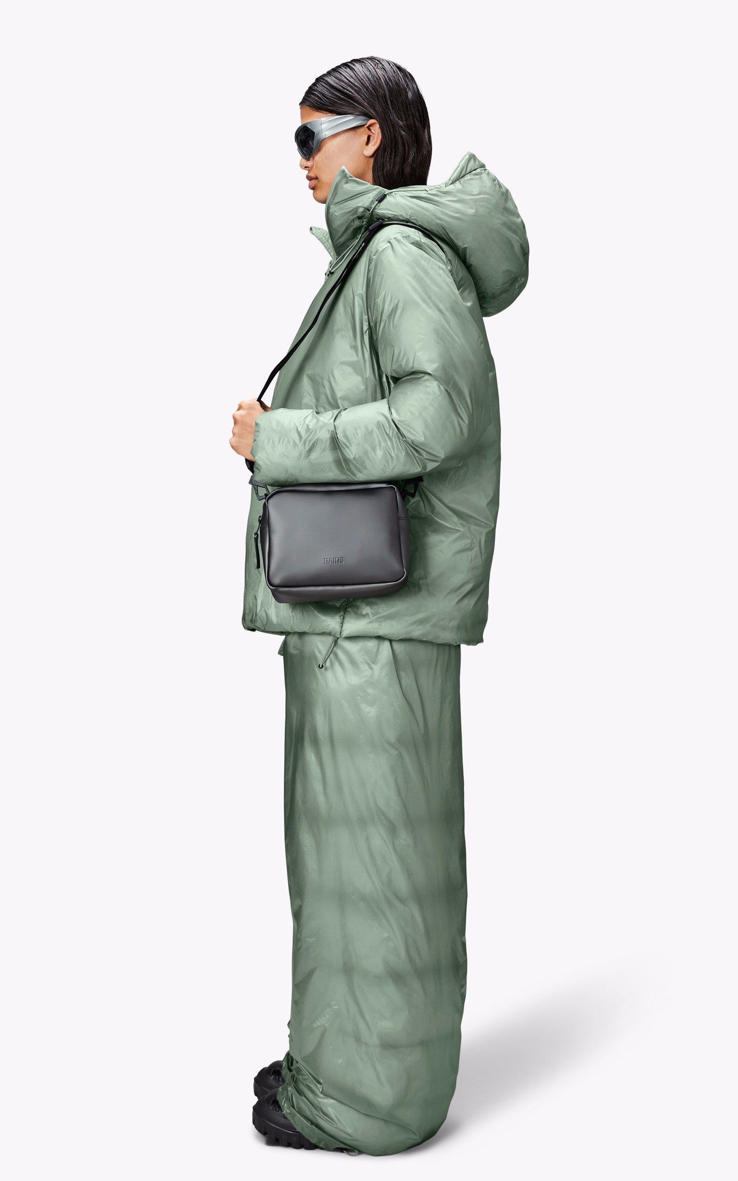 A &quot;14100 BOX BAG&quot; Gris Rains Sac Mixte closed photo 2
