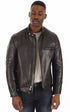 Blouson Cuir Homme Schott, modèle 141 de couleur noir