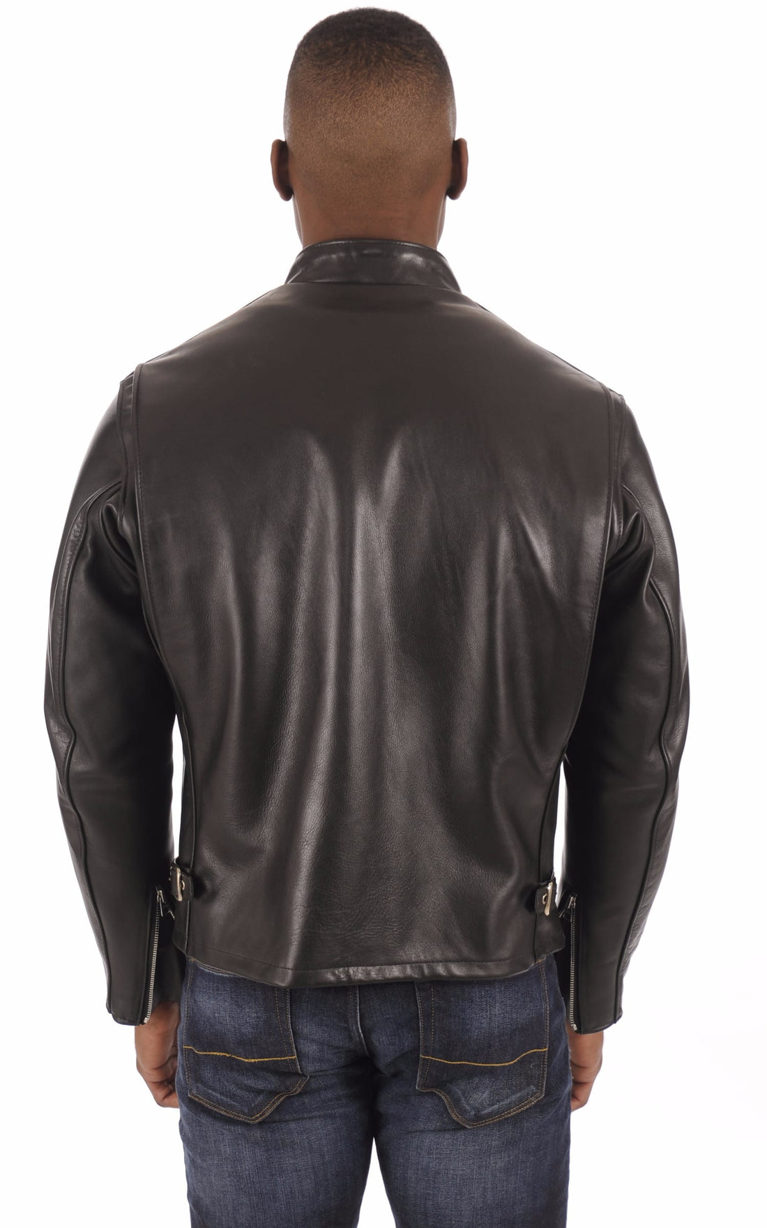 Blouson Cuir Homme Schott, modèle 141 de couleur noir