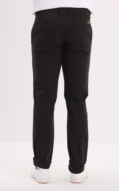 A &quot;CHINO BROKEN TWILL 102862&quot; Noir Daytona 73 Pantalon Homme back photo