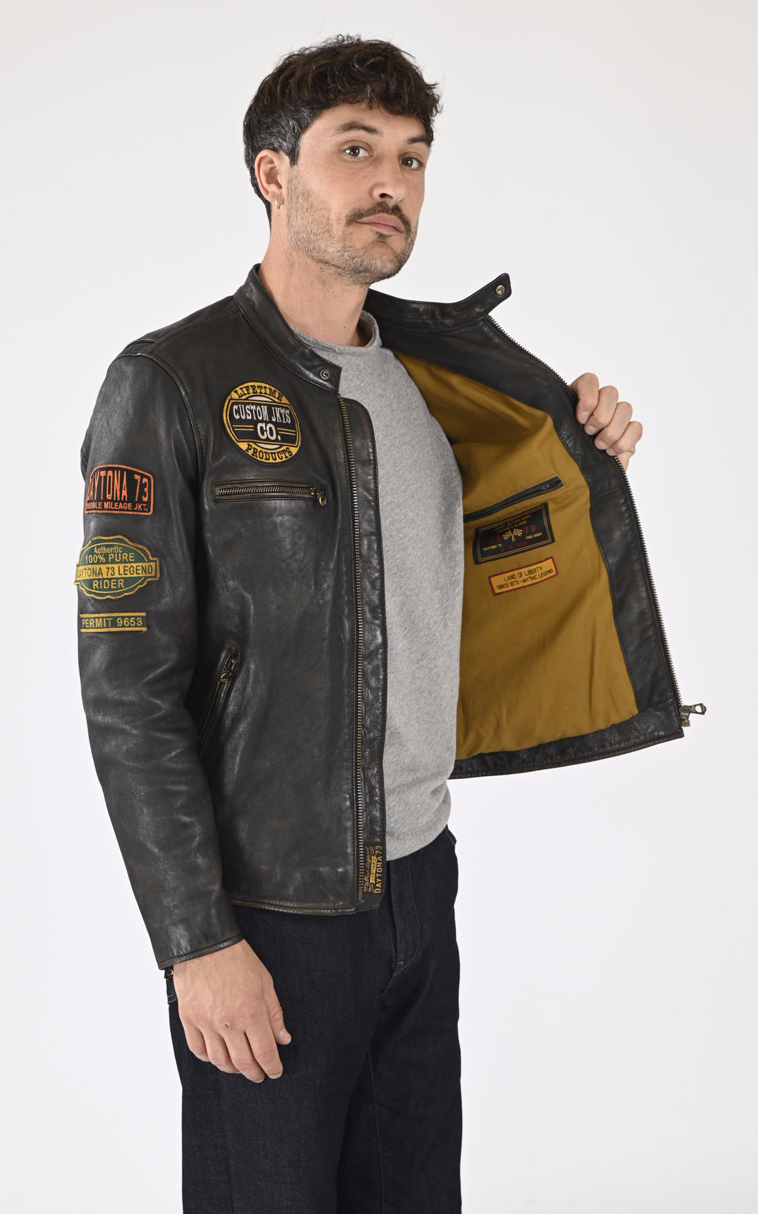 A &quot;MARTINEZ 102828&quot; Noir Daytona 73 Blouson Homme opened photo