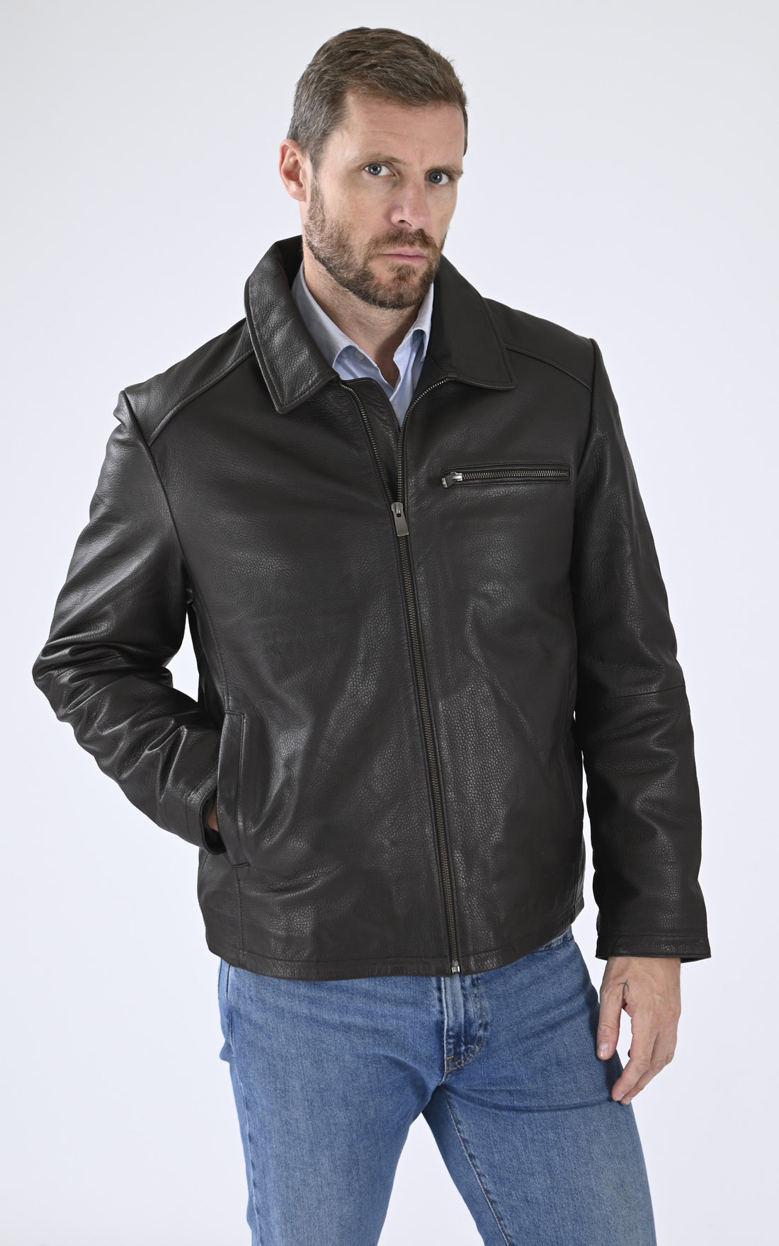 A &quot;LAZZARO-R&quot; Marron Smarty Blouson Homme opened photo