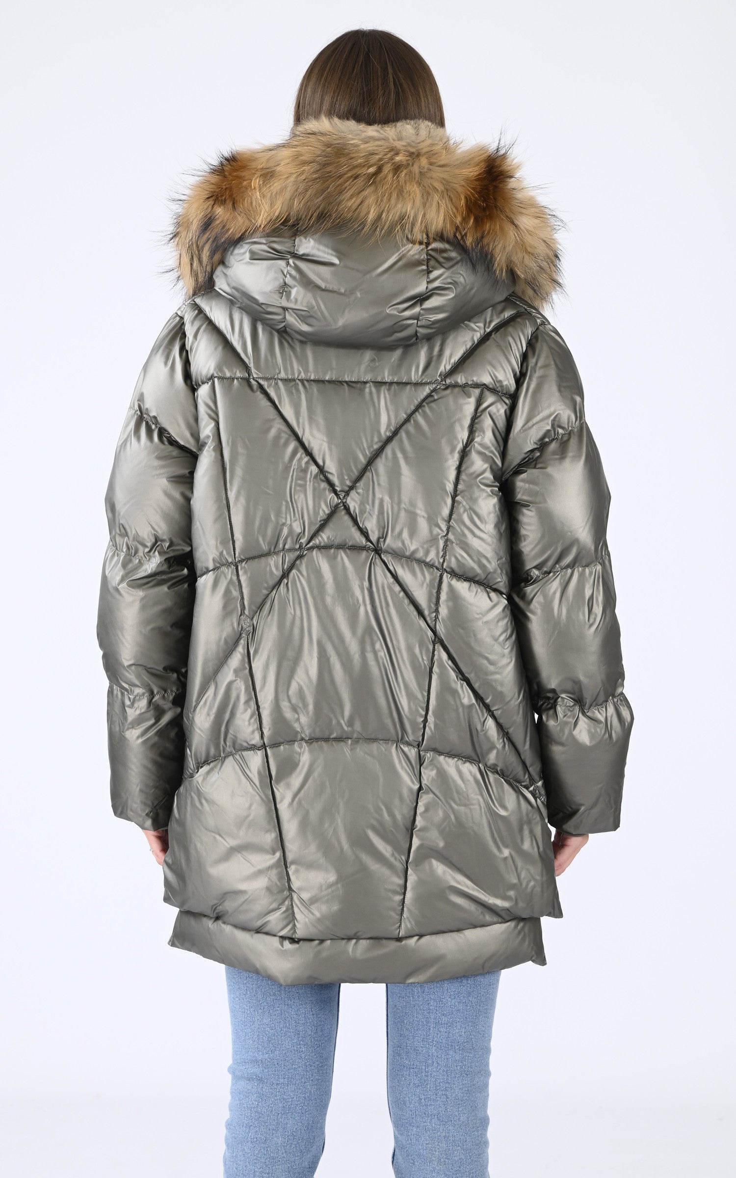 A &quot;FROST M 515&quot; Kaki Blonde n°8 Ves Doudoune Femme back photo